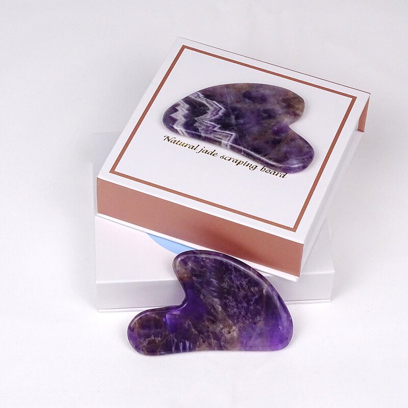 Gua Sha Tool Manufacturer - Wholesale Natural Purple Crystal Amethyst for Face Lifting Skincare Massager
