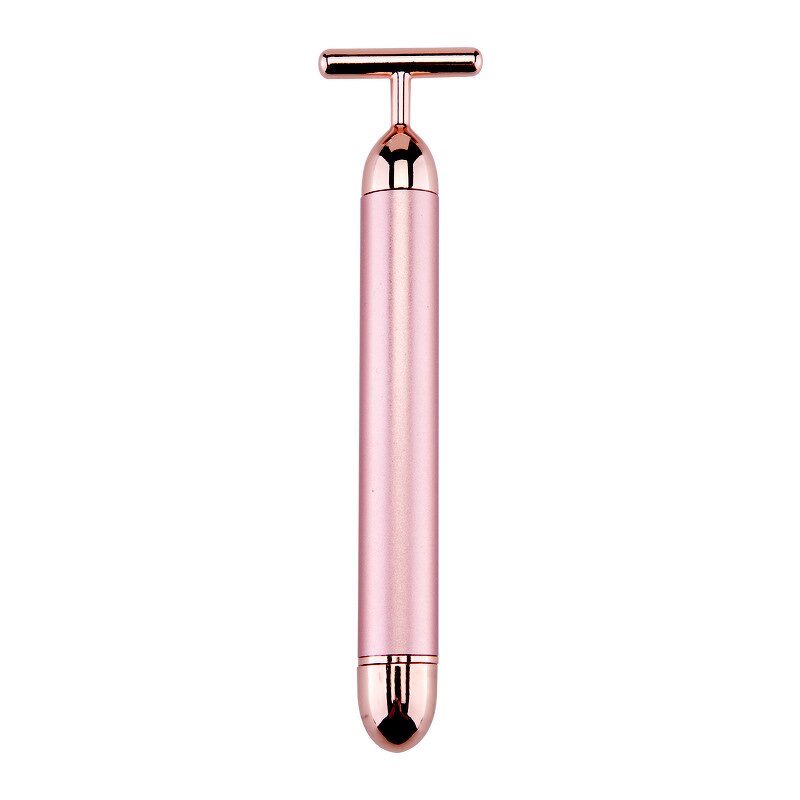 Facial Massage Roller Manufacturer - Gold T Shape Vibrating for Face Neck Lifting & Anti Aging