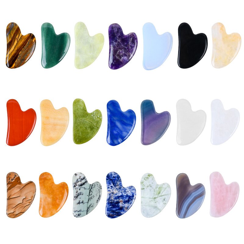 Gua Sha Tool Manufacturer - Stainless Steel Thumb Heart Shape for Facial Lifting & Wholesale Natural Jade