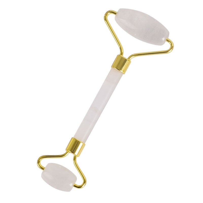 Facial Massager Set Manufacturer - Heart Shaped Natural Rock Quartz White Jade Guasha Tool & Jade Roller