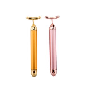 Facial Massager Manufacturer - Gold U-Shape Vibrating for Face Neck Lifting & Anti-Ageing - Custom Logo