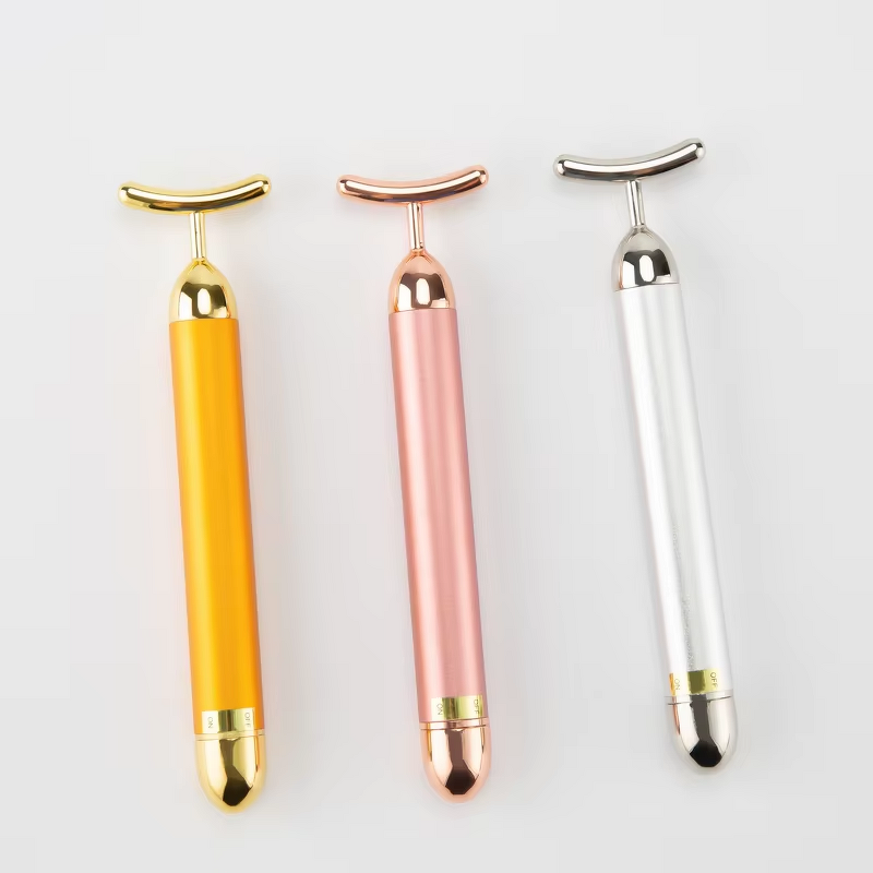 Facial Massager Manufacturer - Gold U-Shape Vibrating for Face Neck Lifting & Anti-Ageing - Custom Logo