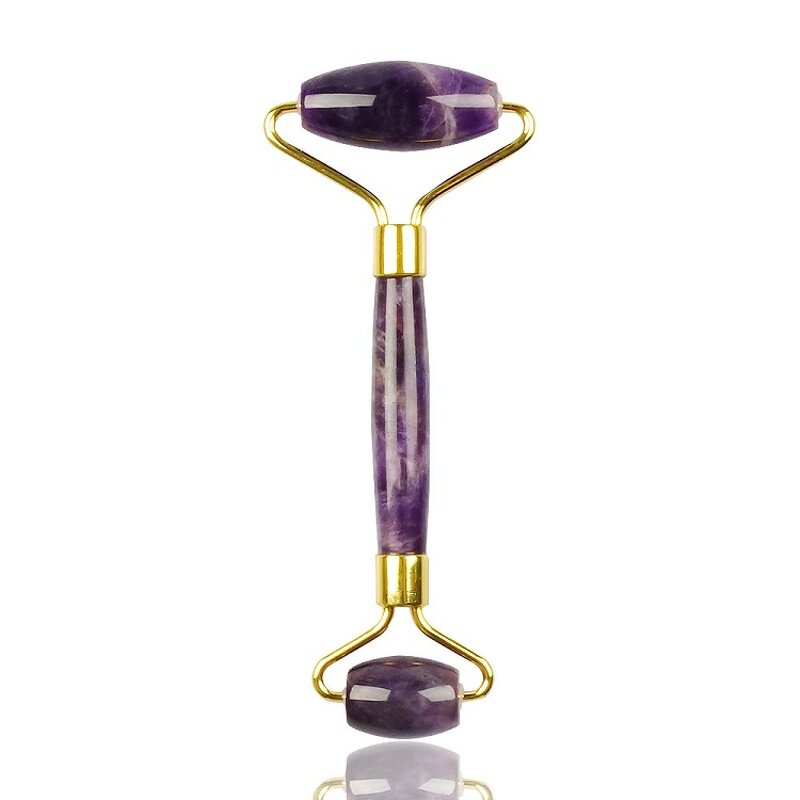 Facial Massager Set Manufacturer - Popular Natural Amethyst Facial Roller and Gua Sha for Skincare