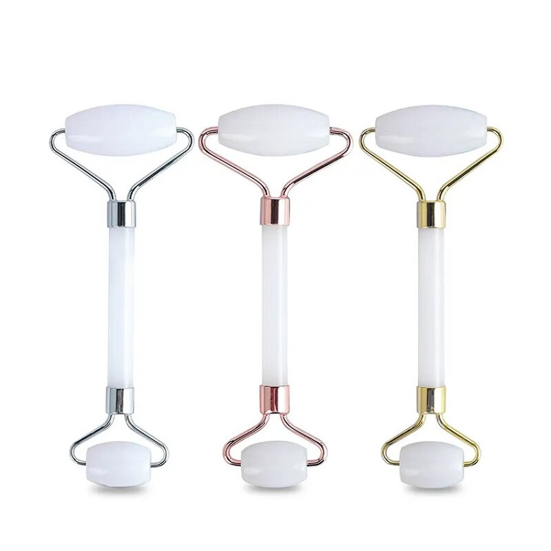 Jade Roller Manufacturer - Wholesale Natural White Quartz Stone Custom for Facial Anti-aging Skincare