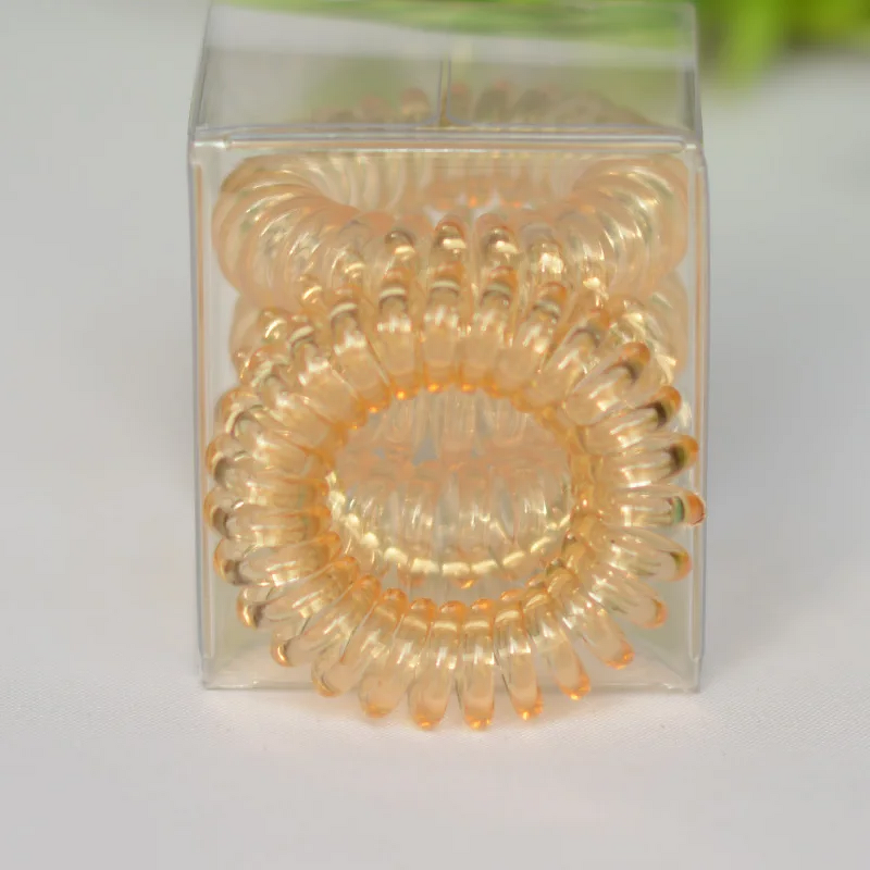 Hair Bands Manufacturer - 4pcs/Box Sweet Style Telephone Line Ropes for Girls Curls Women Ponytail