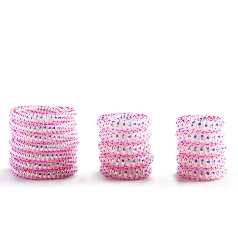 Hair Circle Manufacturer - New Colorful Mermaid Telephone Cable Rope Bracelet Rubber Band Leather Cover