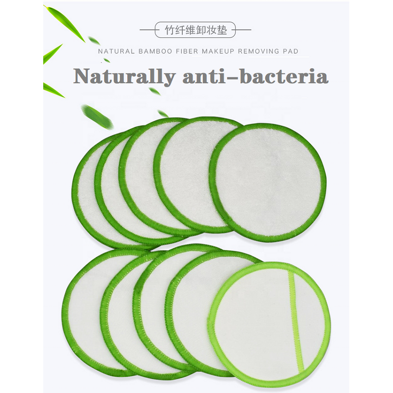 Makeup Remover Pads Manufacturer - Washable Eco-friendly Bamboo Charcoal Cotton Two Layer for Face Cleaning