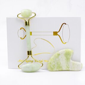 Facial Massager Set Manufacturer - Wholesale Natural Xiuyan Jade Roller Guasha Stone Kit for Women Skincare