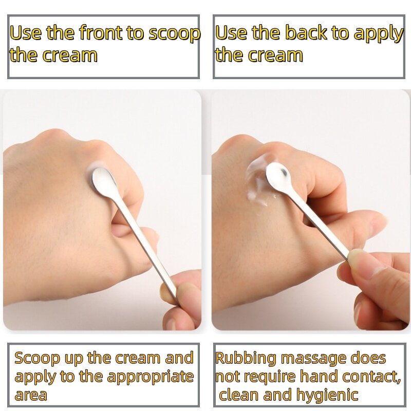 Eye Cream Scoop Manufacturer - 304 Stainless Steel Small Crescent Spoon for Face Cream Mask Dispenser