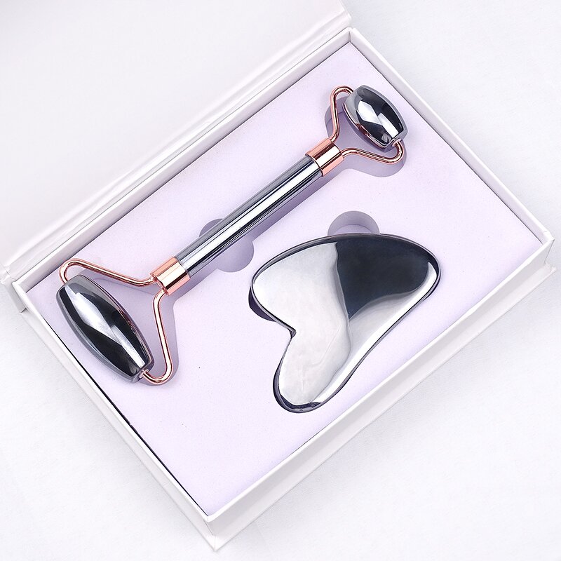 Massager Set Manufacturer - Wholesales Multifunctional Terahertz Metal Roller and Gua Sha for Anti-aging
