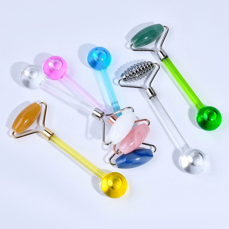 Ice Roller Manufacturer - Facial Cold Cube Globes with Rose Quartz to Tighten Skin Reduce Puffy