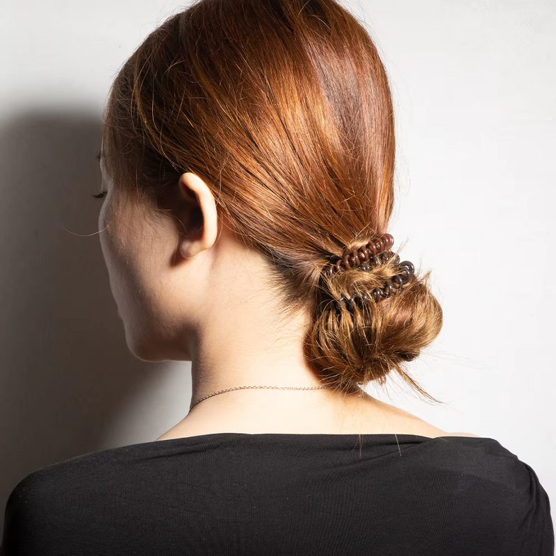 Hair Ties Manufacturer - Wholesale Fashion Elastic Plastic Telephone Wire Cords 3.5cm Traceless Ring