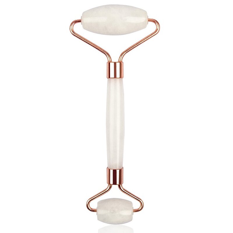 Jade Roller Manufacturer - Wholesale Natural White Quartz Stone Custom for Facial Anti-aging Skincare