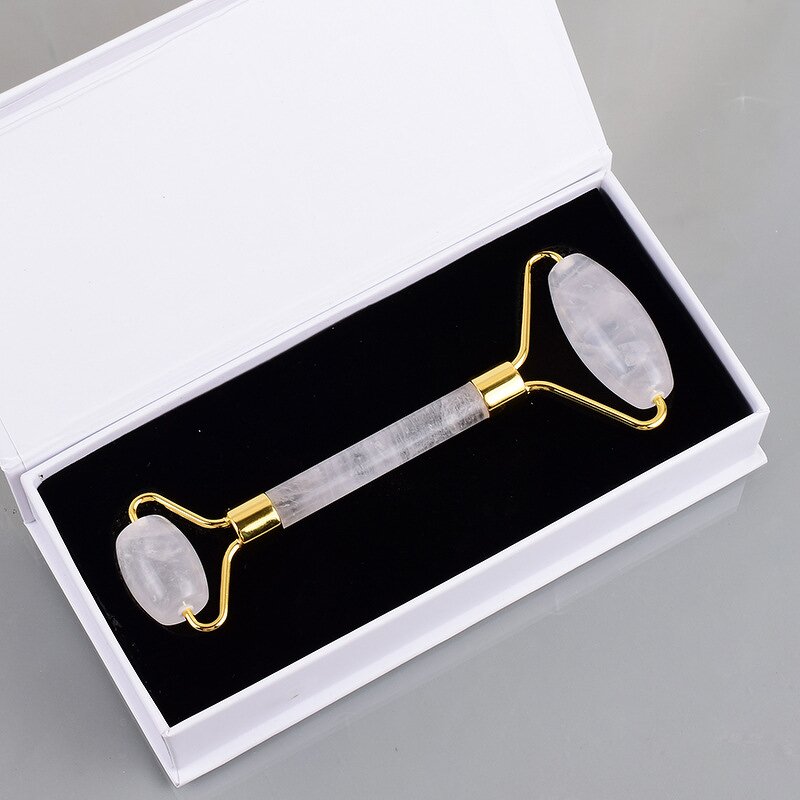 Jade Roller Manufacturer - Custom Natural Clear Crystal Anti-aging for Wrinkle Removal with Rose Quartz
