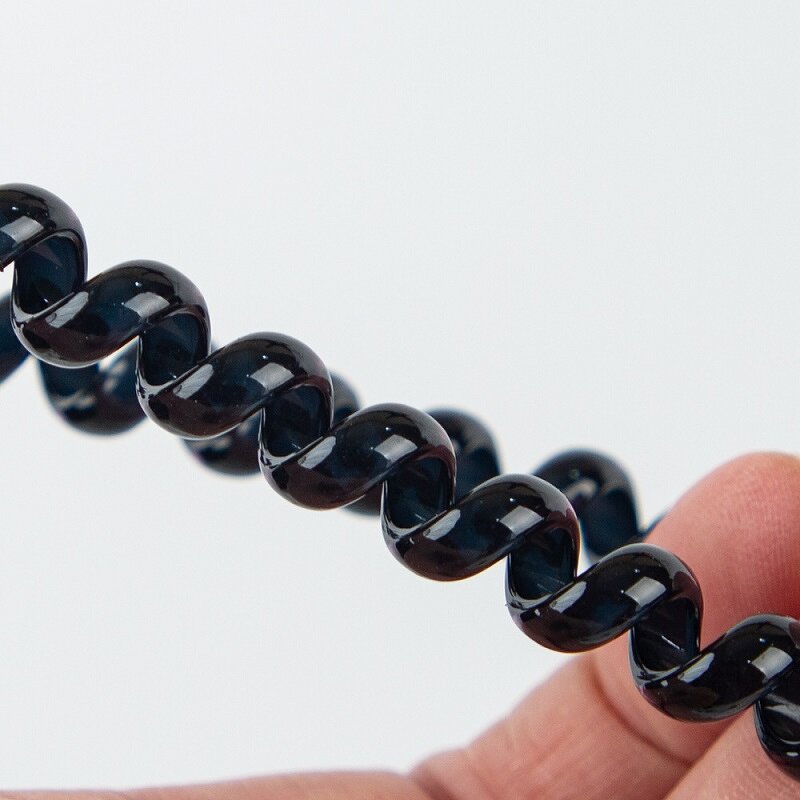 Hair Ties Manufacturer - Wholesales Women Jelly Jewelry 5.5CM Telephone Wire Spiral Coils Elastic