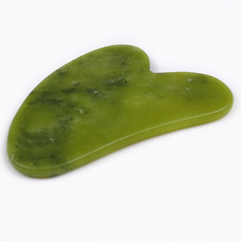 Gua Sha Tool Manufacturer - Cheapest Dark Green Natural Xiuyan Jade Heart Shaped for Face Body Massage
