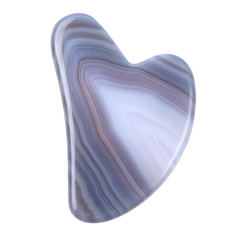 Gua Sha Tool Manufacturer - Customize Logo Grey Agate Natural Stone for Body Muscle Therapy & Skincare