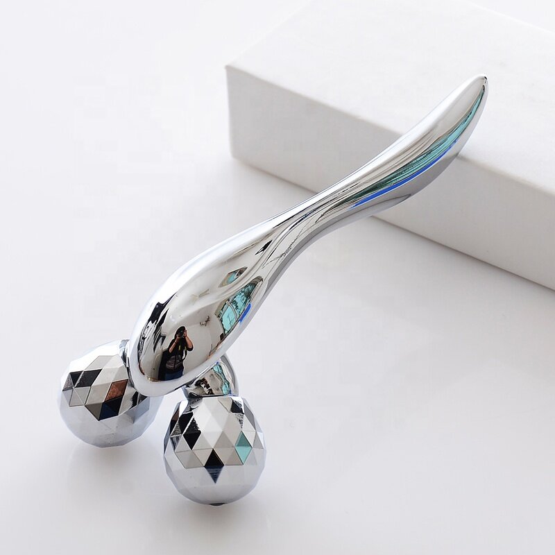 Facial Beauty Roller Manufacturer - Custom Home Use Metal Gua Sha for Wrinkle Reduction Face Lifting