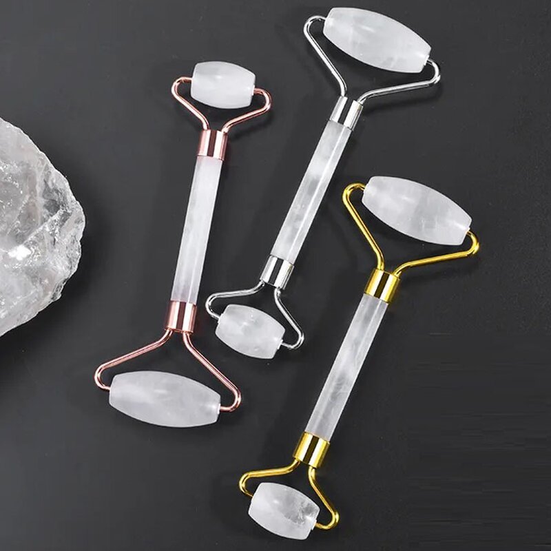 Jade Roller Manufacturer - Custom Natural Clear Crystal Anti-aging for Wrinkle Removal with Rose Quartz