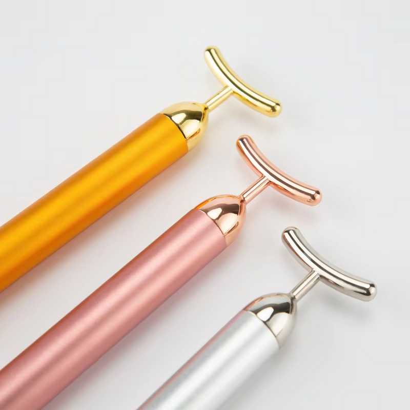 Facial Massager Manufacturer - Gold U-Shape Vibrating for Face Neck Lifting & Anti-Ageing - Custom Logo