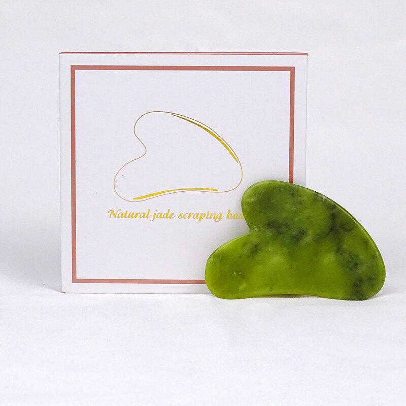 Gua Sha Tool Manufacturer - Cheapest Dark Green Natural Xiuyan Jade Heart Shaped for Face Body Massage