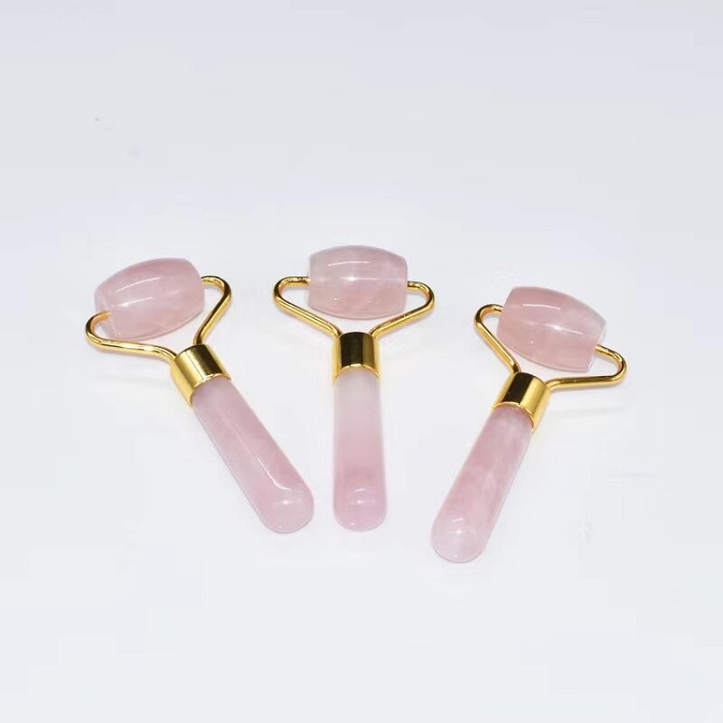 Jade Roller Manufacturer - 3D Acupressure Anti-Aging Single Head with Rose Quartz & Jade