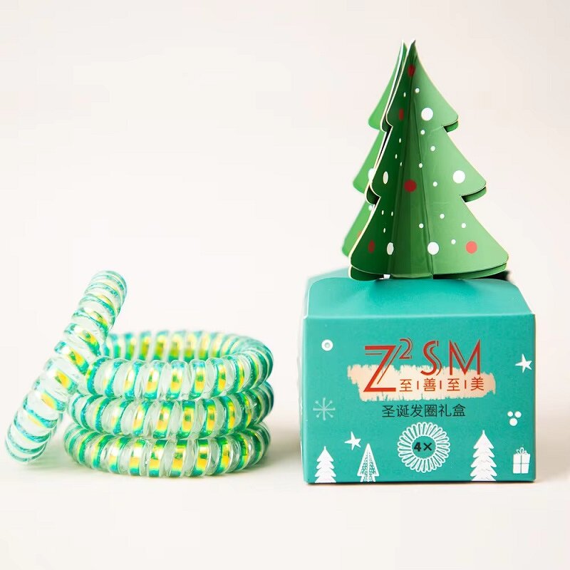 Hair Tie Manufacturer - Fashion Circle Scrunchies Telephone Wire High Elastic Rope Rubber Band for Gift