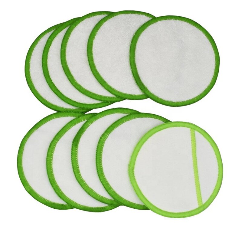 Makeup Remover Pads Manufacturer - Washable Eco-friendly Bamboo Charcoal Cotton Two Layer for Face Cleaning