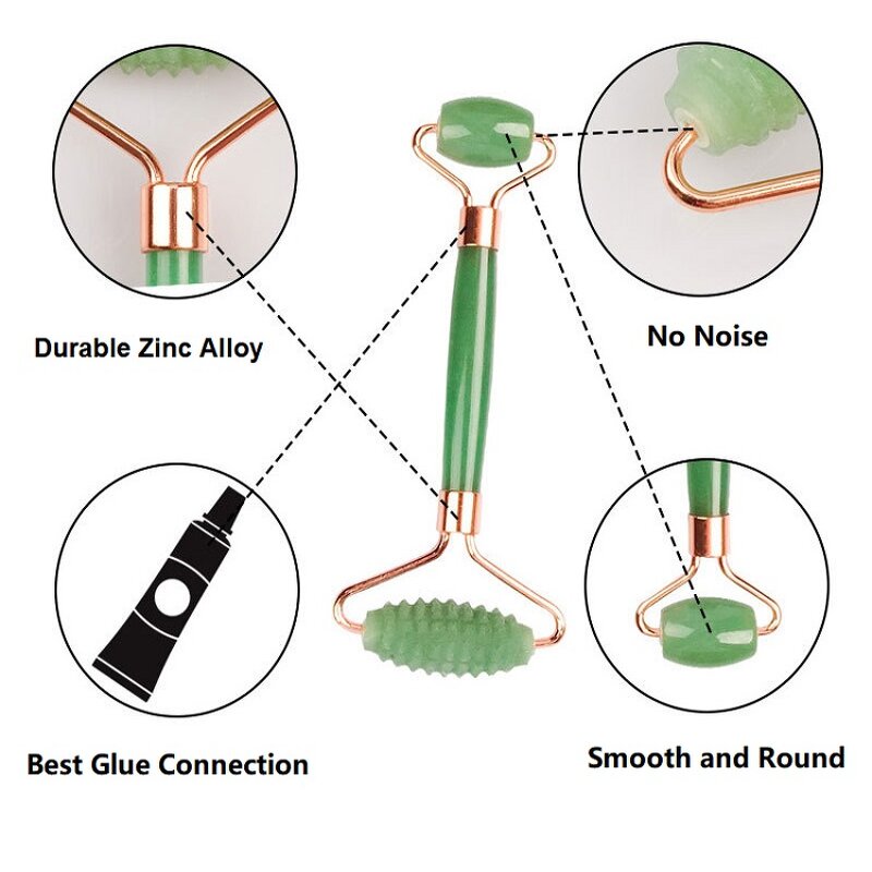 Jade Roller Manufacturer - Hot Selling Nephrite Stone & Pink Rose Quartz Natural for Anti Aging