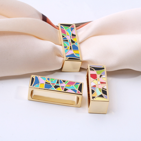 Scarf Buckle Brooch Ring - Elegant Custom Women Wedding Party Jewelry