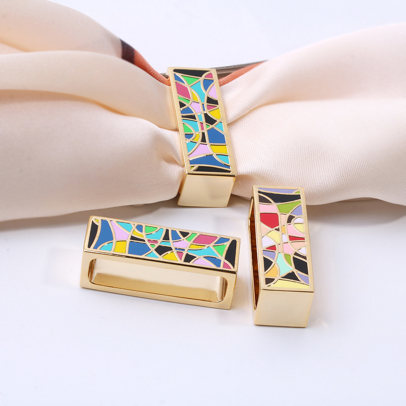 Scarf Buckle Brooch Ring - Elegant Custom Women Wedding Party Jewelry