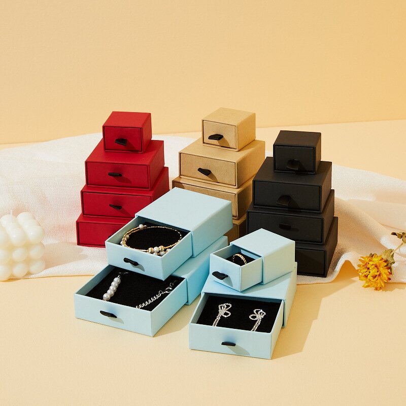 Spot Drawer Jewelry Box - Optional Color Earring Ring Necklace Storage