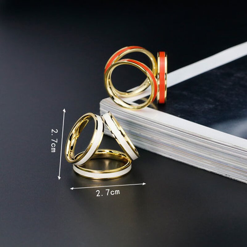 Enamel Scarf Clip - Custom Gold Plated Three Circles Wedding Buckle