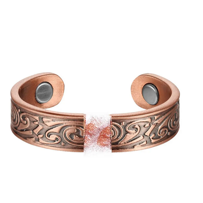 Copper Magnetic Cuff Ring - Antique Retro Adjustable Men Women Jewelry