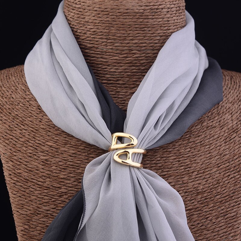 Stainless Steel Shawl Buckle - Fashion Women Wedding Party Scarf Ring