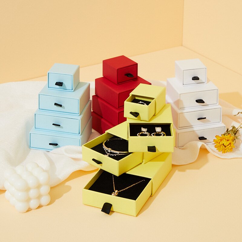 Spot Drawer Jewelry Box - Optional Color Earring Ring Necklace Storage
