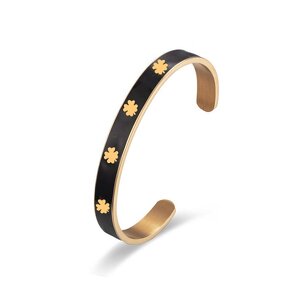 Four Leaf Clover Cuff Bracelet - 18K Gold Plated Unisex 10pcs Set