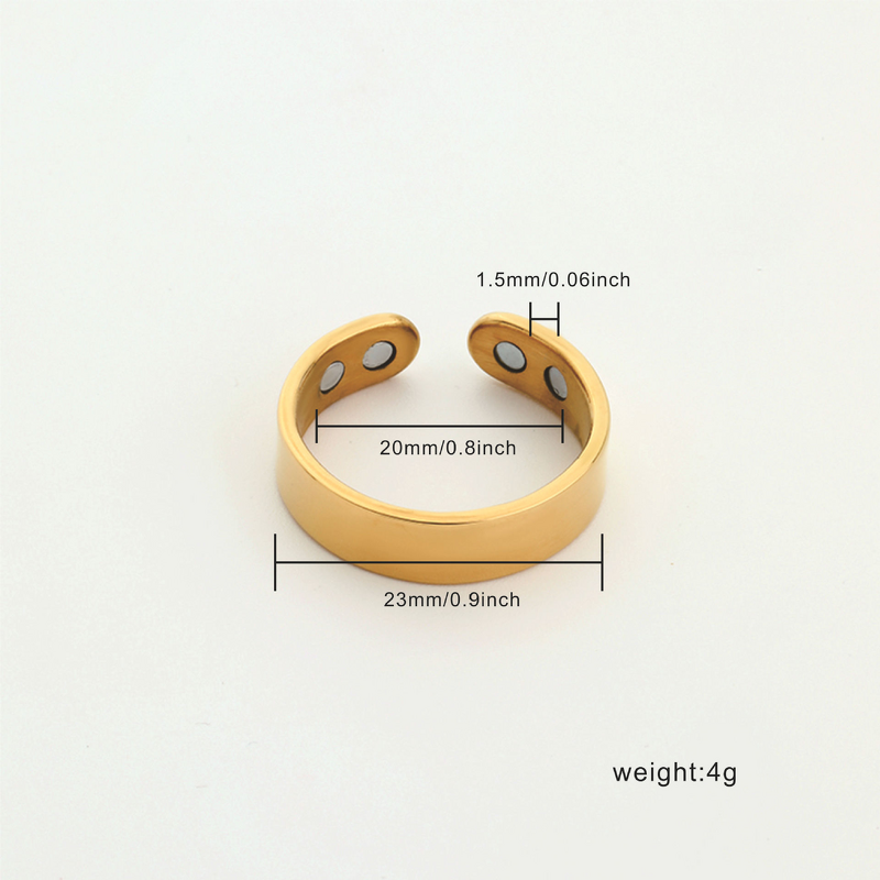 Stainless Steel Heart Ring - Magnetic Therapy Men Women Fashion Jewelry