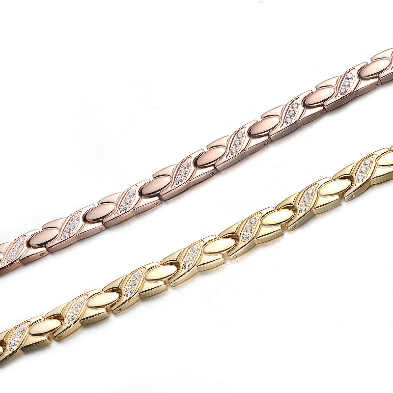 Magnetic Stainless Steel Necklace - Custom Adjustable Sport Negative Ion Chain