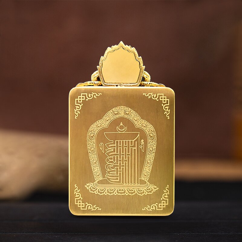 Guan Yu Thangka Pendant - Chinese Hand-Painted Buddha Statue Religious Jewelry