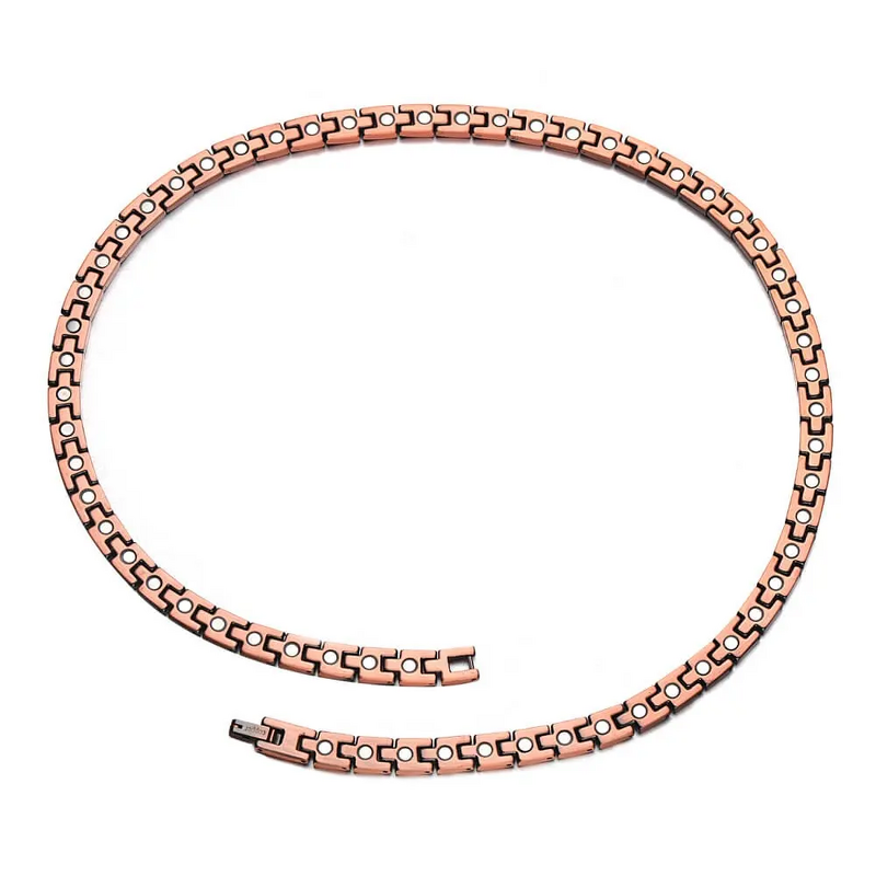 Pure Copper Magnetic Necklace - 99.9% Adjustable Link Chain Trendy Jewelry