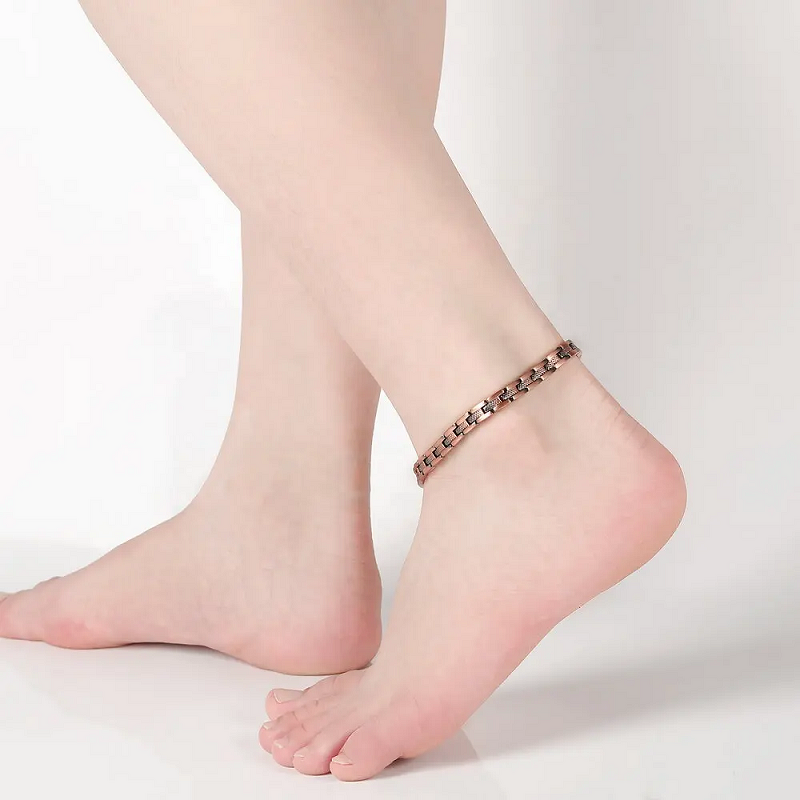 Pure Copper Magnetic Anklet - 99.9% Women Fashion Foot Bracelet