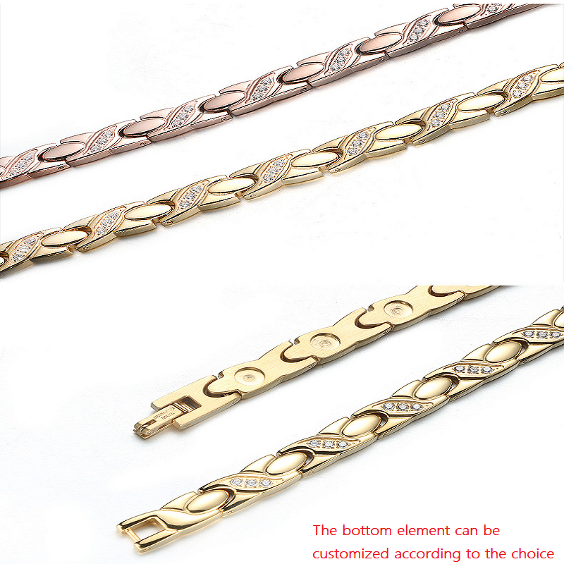 Magnetic Stainless Steel Necklace - Custom Adjustable Sport Negative Ion Chain