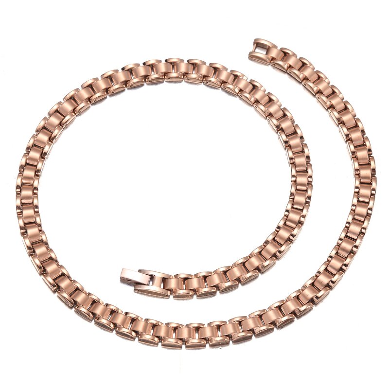 Stainless Steel Magnetic Necklace - Adjustable Unisex Classic Trendy Chain