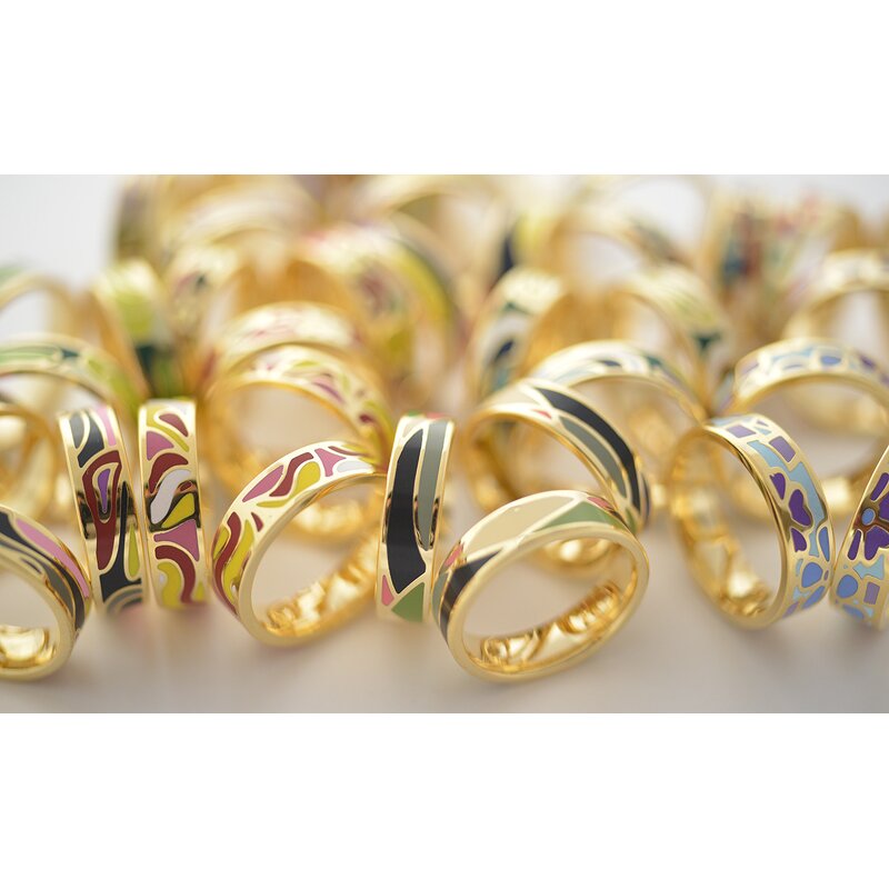 Three-Ring Scarf Buckle - Custom Gold Plated Stainless Steel Hijab Tool