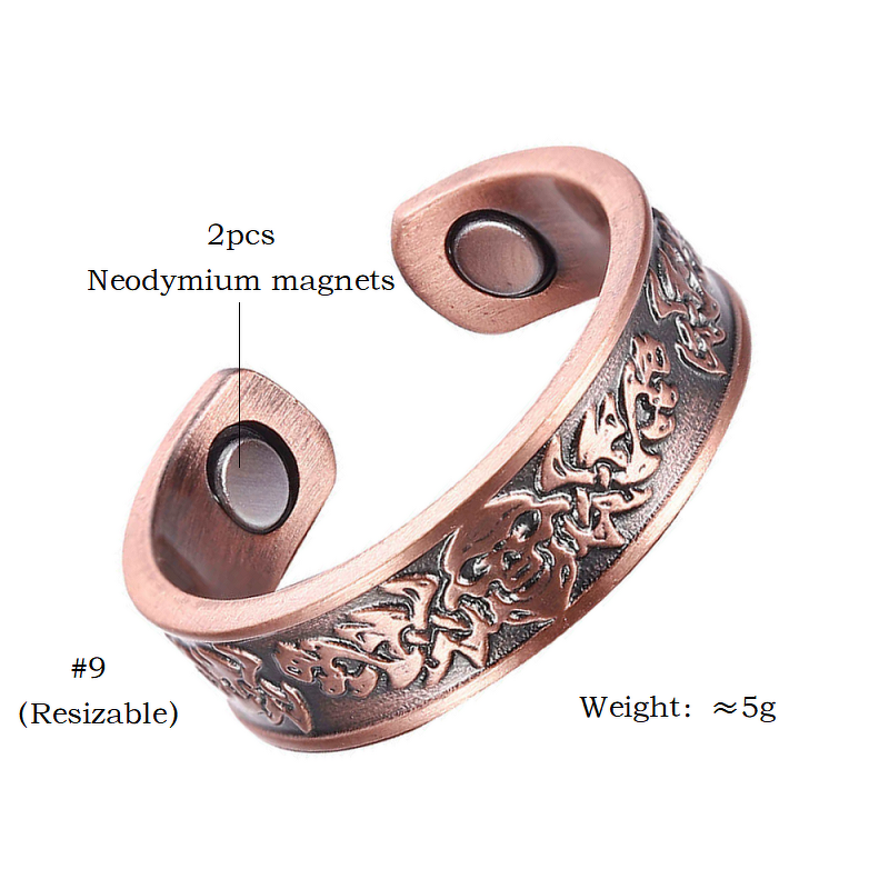Pure Copper Therapy Ring - Wholesale 99.99% Bio Magnetic Adjustable Jewelry