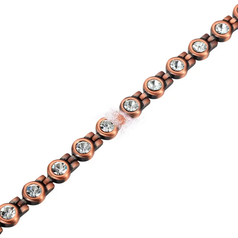 Copper Magnetic Anklet - 2020 Zircon Crystal Encrusted Women Jewelry