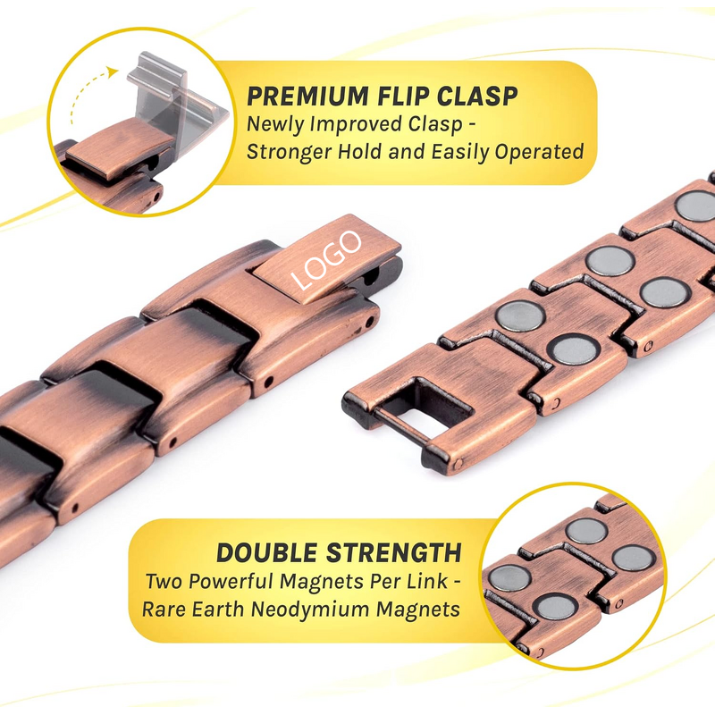 Red Copper Magnetic Anklet - BEFOSHINN BFRC217A1 Unisex Health Jewelry