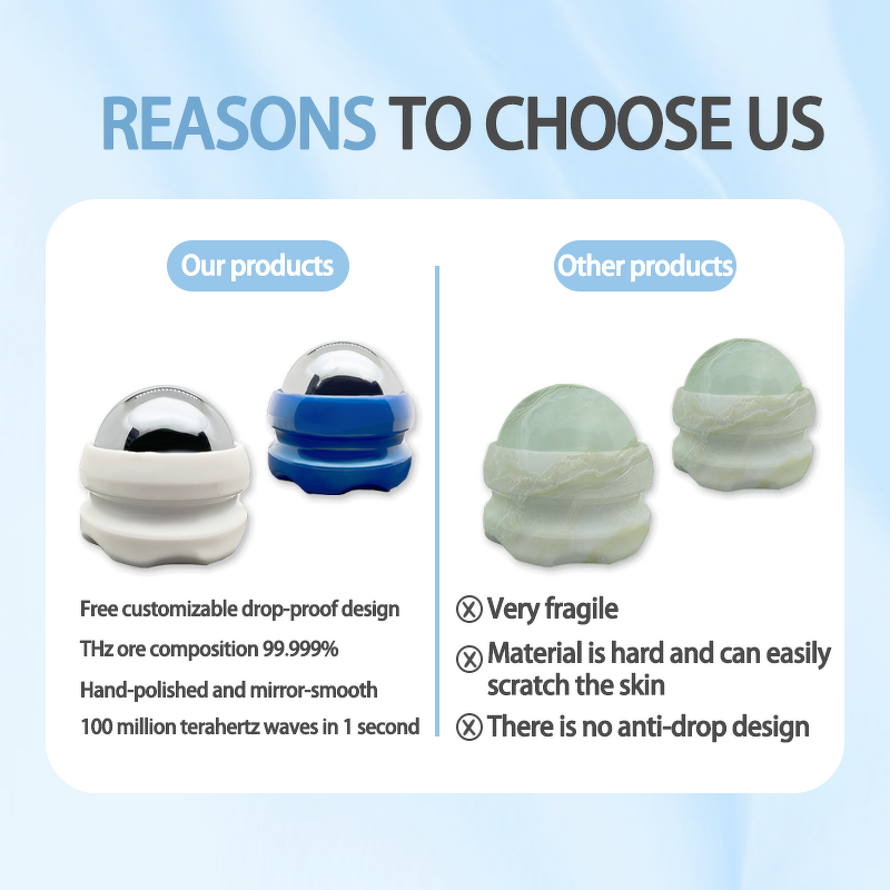 Terahertz Ball Roller Massager - Natural Stone Full Body Instant Ice Melter