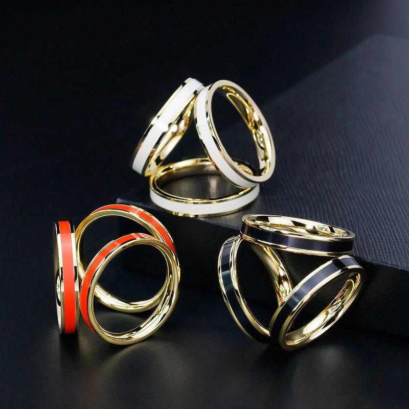 Enamel Scarf Clip - Custom Gold Plated Three Circles Wedding Buckle